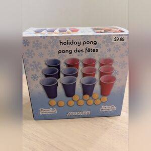 Merangue Holiday Pong Set with Red and Blue Cups